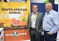 Greg Thorne and Willie Beets of Seven Seas/Tom Lange, promoting citrus from different growing regions including South Africa.